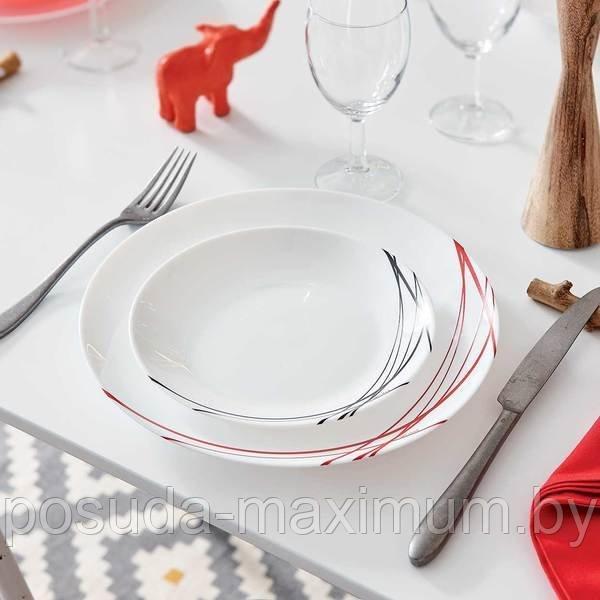 Столовый сервиз Arcopal Domitille Rouge (18 предметов)