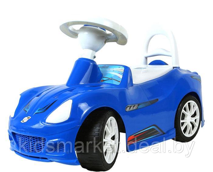 Машина-Каталка Sport Сar арт. 160 синяя сигнал на руле - фото 1 - id-p108644763