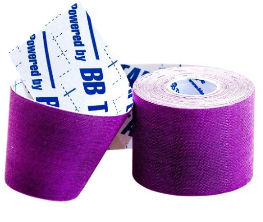 Кинезио тейп BBTape, 5 см× 5 м (все цвета в наличии) Фиолетовый - фото 1 - id-p108661882