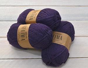 Пряжа Drops Lima Uni Colour цвет 4377 тёмно-фиолетовый