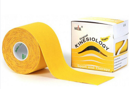 Кинезио тейп Kinesiology Tape Желтый, 5 см × 5 м