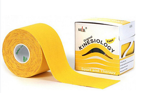 Кинезио тейп Kinesiology Tape Желтый, 5 см × 5 м