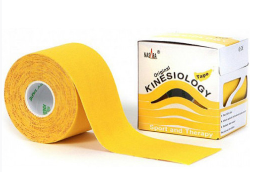 Кинезио тейп Kinesiology Tape Желтый, 5 см × 5 м - фото 1 - id-p108664873