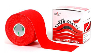 Кинезио тейп Kinesiology Tape Красный, 5 см × 5 м