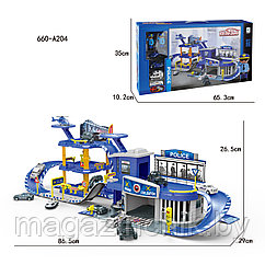 Детский игровой набор паркинг "Полиция" 660-A204, 82 предмета
