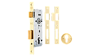Замок врезной 152R B:35мм, латунь, 2 оборота, с ответной планкой, станд. упа