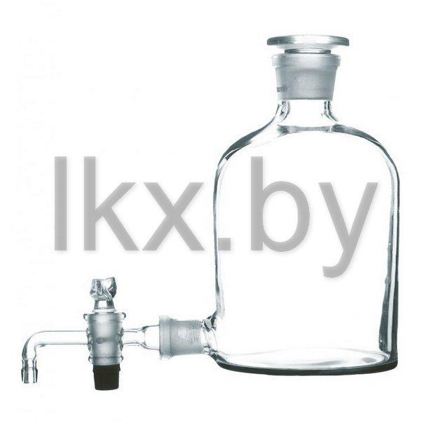 Склянка-аспиратор с краном и пришлифованной пробкой (бутыль Вульфа) - фото 1 - id-p108689524