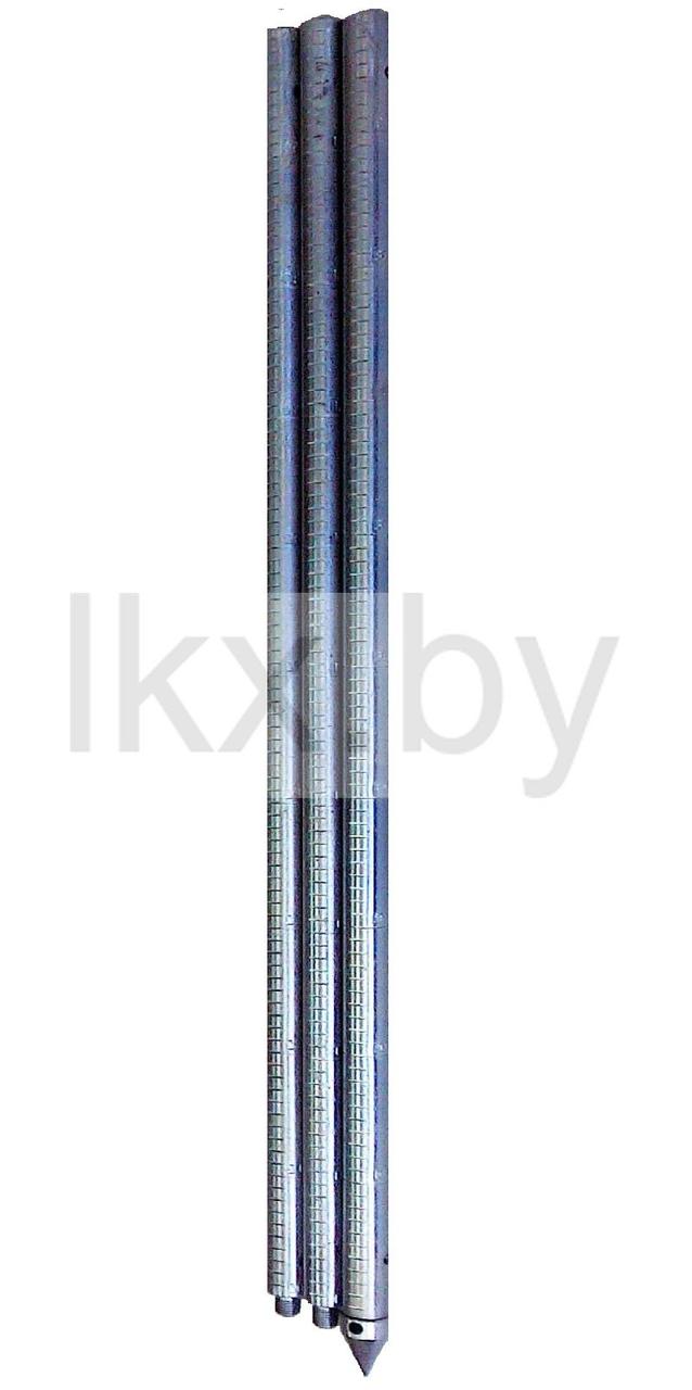 Рейка гидрометрическая ГР-56-01 (оцинкованная или нержавеющая сталь 3 секции по 1метру) - фото 1 - id-p108689632
