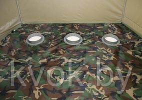 Пол для палатки ЛОТОС 3 с отверстиями под лунки с 3 фланцами (утепленный, ПУ4000)