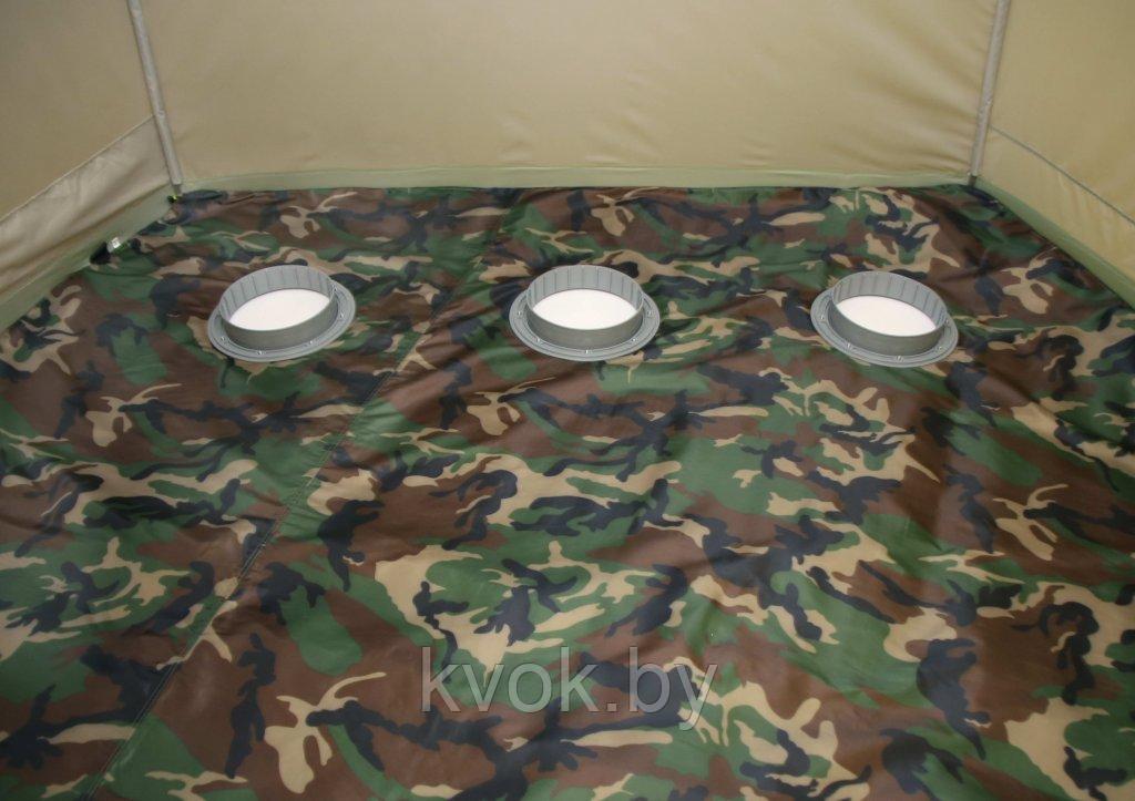 Пол для палатки ЛОТОС 3 с отверстиями под лунки с 3 фланцами (утепленный ПУ4000) - фото 1 - id-p108743379