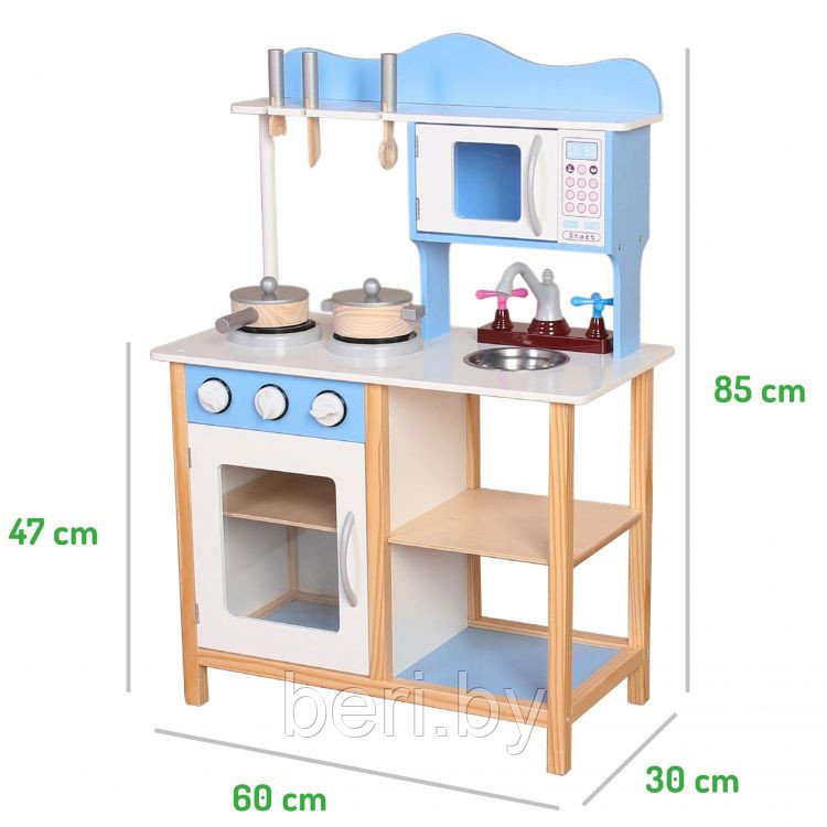 TK040 Кухня детская игровая, высота 85 см, ECO TOYS, игровой набор, кухня деревянная - фото 6 - id-p108743732