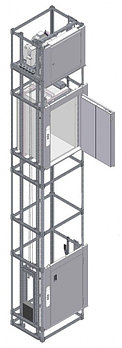 Малый грузовой лифт BKG с остановкой кабины на уровне с полом высоте