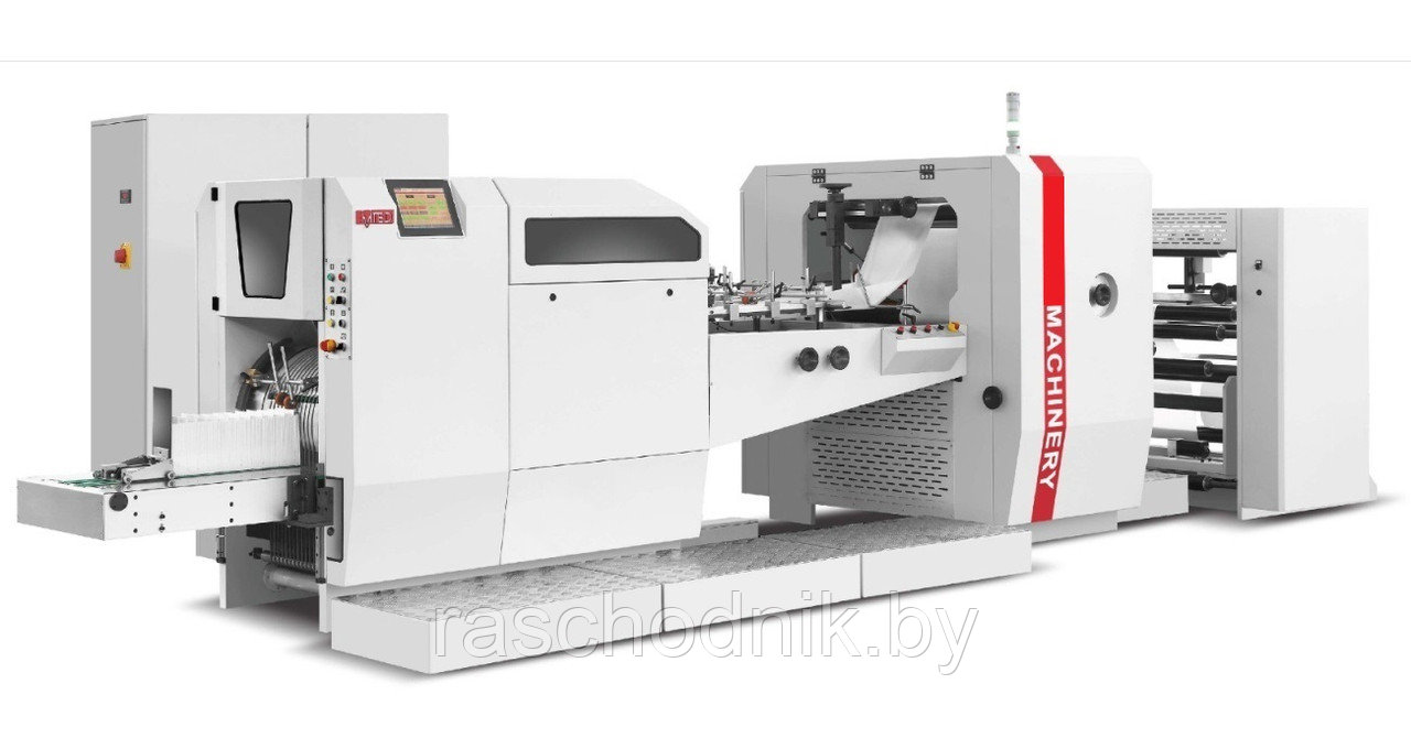 Машина для производства бумажных пакетов с плоским дном и вставкой из пленки - фото 1 - id-p108784985