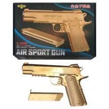 Пистолет детский металлический Colt Air Soft Gun K-35DF золото - фото 4 - id-p108792560