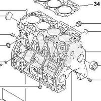 Блок цилиндров двигателя Komatsu 4D92E