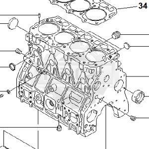 Блок цилиндров двигателя Komatsu 4D92E - фото 1 - id-p108780271