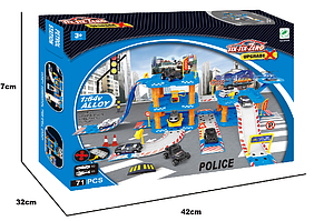 Игровой набор "Паркинг" Полиция, 71 предмет, арт.660-A39