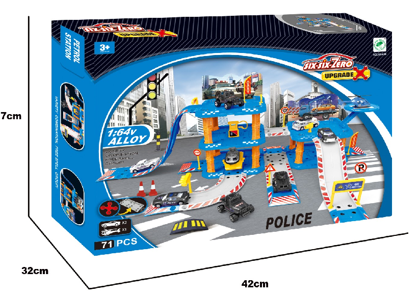 Игровой набор "Паркинг" Полиция, 71 предмет, арт.660-A39, фото 1