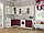 Угловая кухня Виола 2.6х1.5 м МДФ черный/красный (со стеклом), фото 4