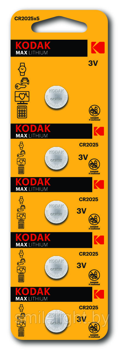 Элемент питания Kodak Max Lithium CR2025 Bl.5 battery