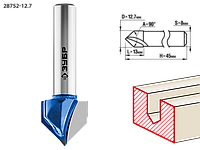 Фреза пазовая галтельная V-образная, D= 12,7мм ЗУБР, ПРОФЕССИОНАЛ, 28752-12.7