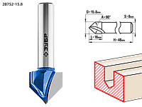 Фреза пазовая галтельная V-образная, D= 15.8мм ЗУБР, ПРОФЕССИОНАЛ, 28752-15.8