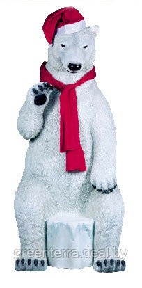 Новогодняя фигура для фотозоны "Белый медведь" - фото 6 - id-p108924424