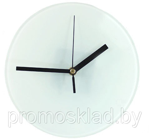 Часы стеклянные диаметр 18 см  для сублимации