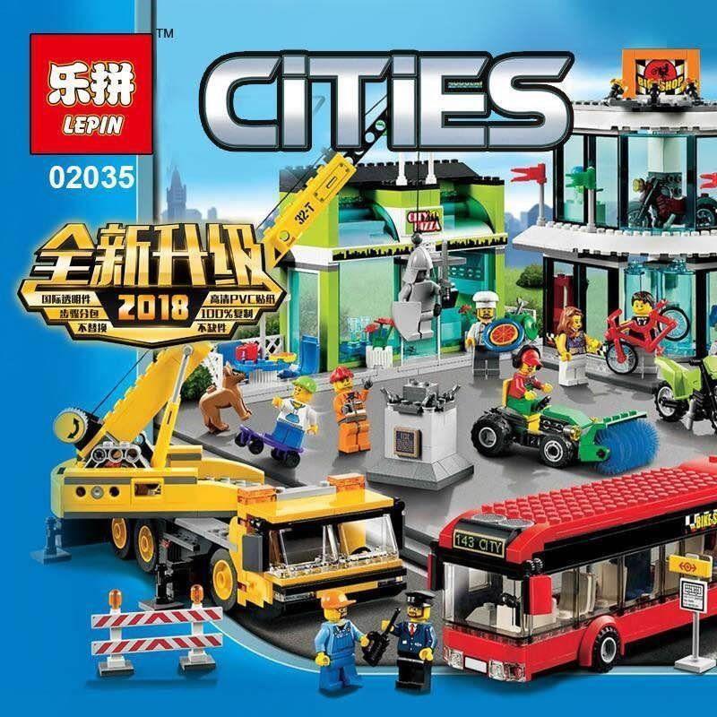 02035 Детский конструктор Lepin "Городская площадь" 1024 детали, аналог LEGO City (Лего Сити) 60026 - фото 2 - id-p108981874