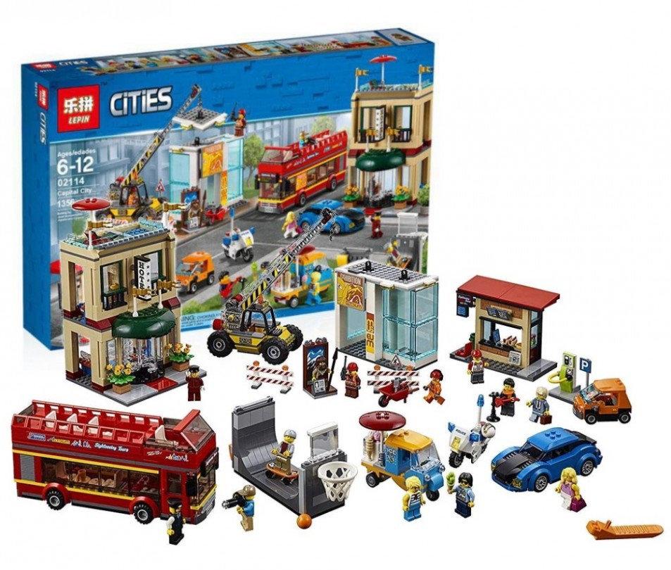 Конструктор lepin 02114 столица City (аналог Lego City 60200) 1356 деталей - фото 1 - id-p103694449