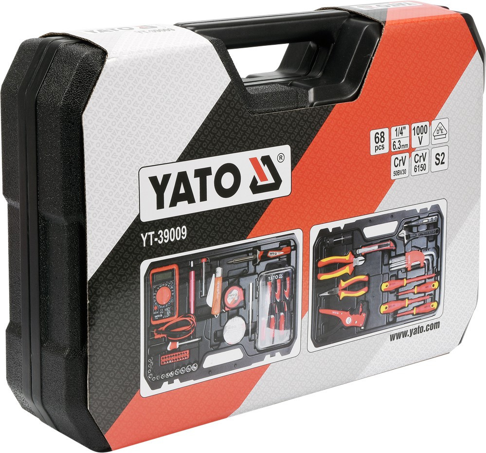 Набор инструментов для электрика электрика 68 пр. YATO (YT-39009) - фото 10 - id-p105323343