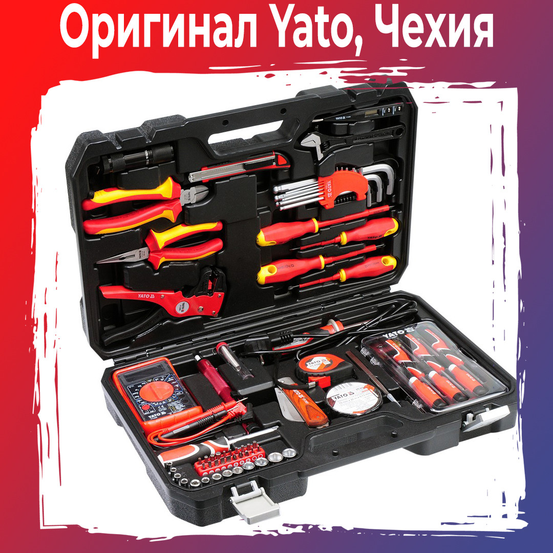Набор инструментов для электрика электрика 68 пр. YATO (YT-39009) - фото 1 - id-p105323343
