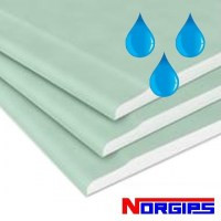 Гипсокартон стеновой 3,0 м влагостойкий Norgips, Польша 12,5*1200*3000