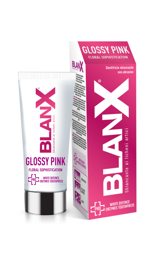 Отбеливающая зубная паста BlanX PRO Glossy Pink Глянцевый эффект, 75 мл