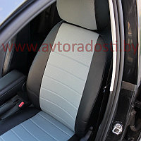 Чехлы для Kia Sportage (2010-2015) / Hyundai ix35 (2010-) 40/60 / Киа Спортейдж (черный + серая вставка)