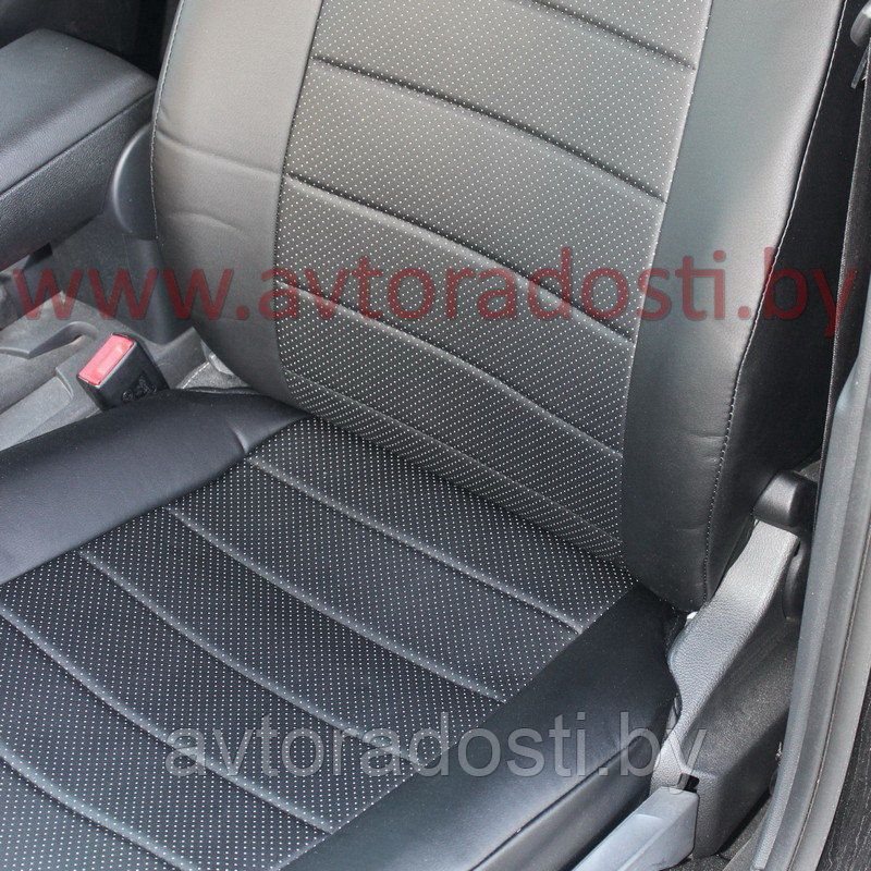 Чехлы для Peugeot 408 (2013-) седан / Пежо 408 (экокожа, черный)