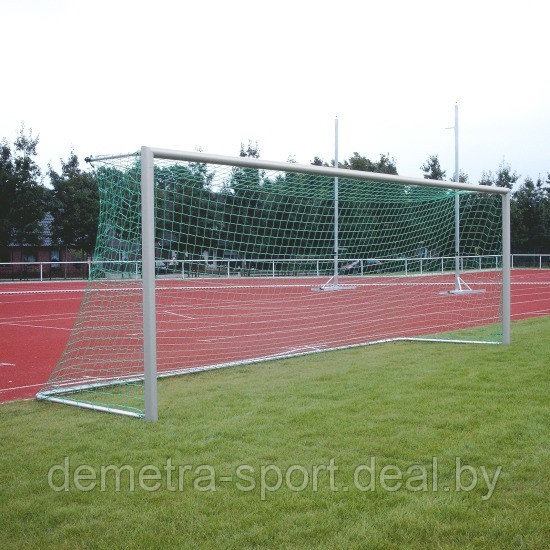 Ворота футбольные 7.32 на 2.44 м, (сетка в комплекте), белые - фото 1 - id-p109095686