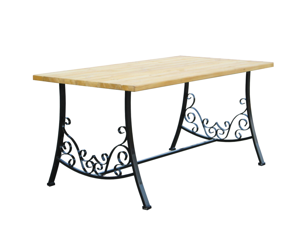 Стол дачный с элементами ковки №7