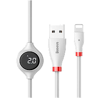 Кабель Baseus Big Eye Digital display Data Cable Lightning - USB (CALEYE-02) белый