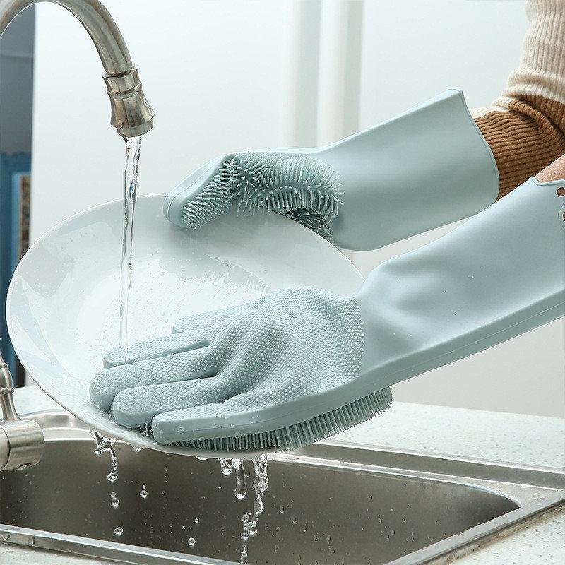 Силиконовые перчатки для мытья посуды + Сайт
