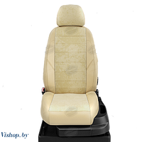 Автомобильные чехлы для сидений Geely Emgrand седан, универсал, джип. ЭК-41 бежевая алькантара/бежевый