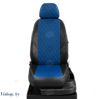 Автомобильные чехлы для сидений Geely Emgrand седан, универсал, джип. ЭК-05 синий/чёрный-R-blu