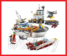 39054 Конструктор LELE City "Штаб береговой охраны", 834 детали, аналог LEGO City 60167