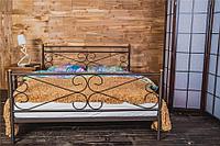 Кровать двуспальная "Мишель" 160 (коричневый бархат)