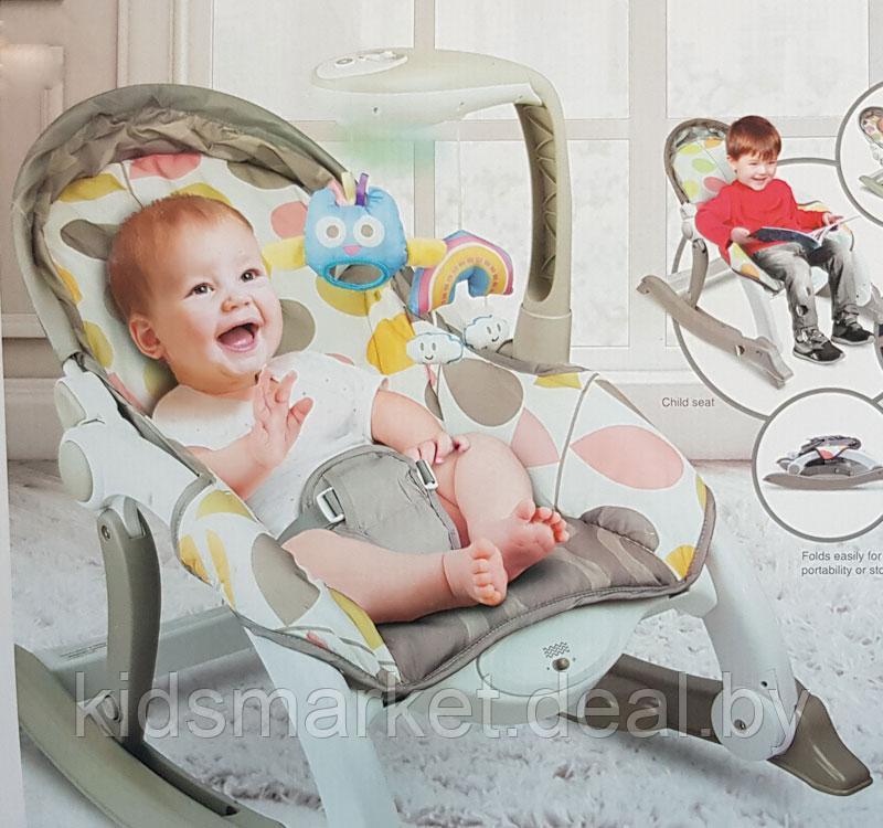 Детский шезлонг - качалка - стульчик SMILY PLAY 3 В 1 АРТ.00868E (ДО 18 КГ)