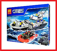 39056 Конструктор Lele Cities "Полицейский патрульный катер", 273 детали, Аналог LEGO City 60129