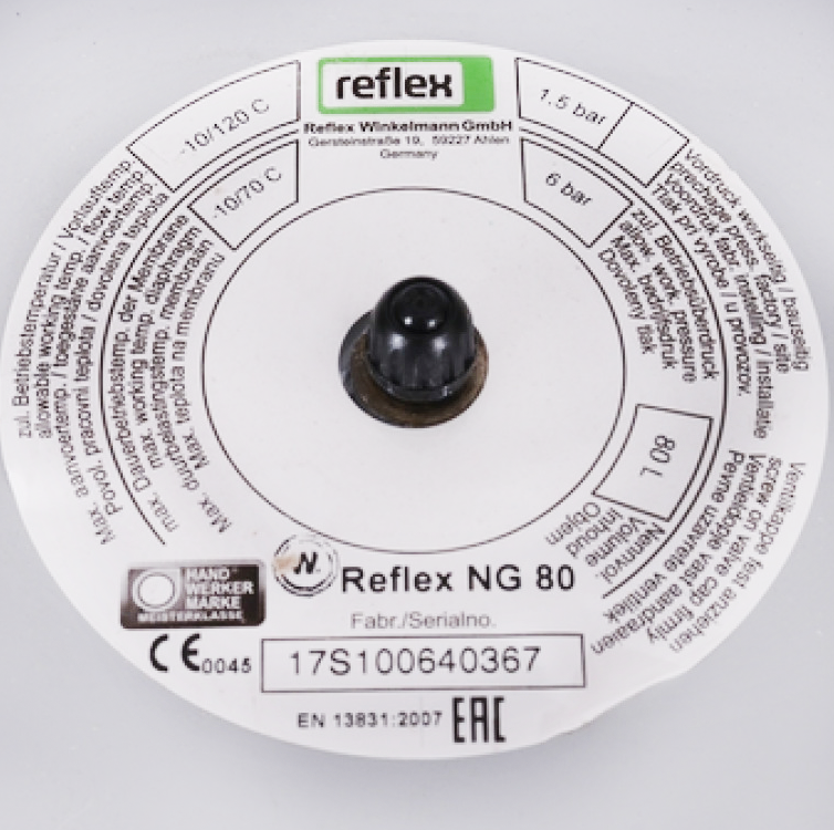 Расширительный бак для отопления Reflex NG 80 - фото 3 - id-p74867432