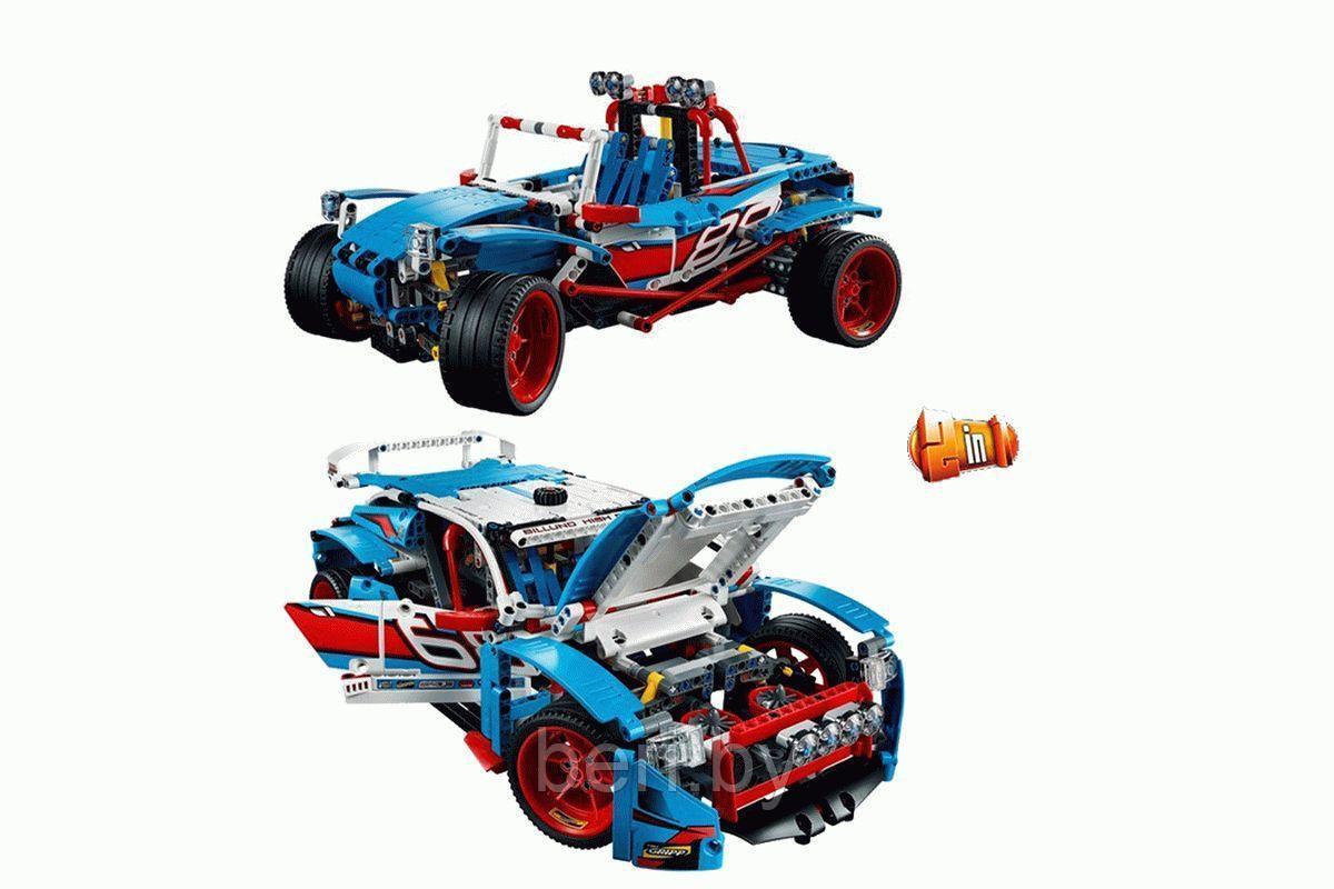 38048 Конструктор Lele "Гоночный автомобиль" 1029 деталей, Technic 2 в 1, Аналог Lego Technic 42077 - фото 9 - id-p109136685