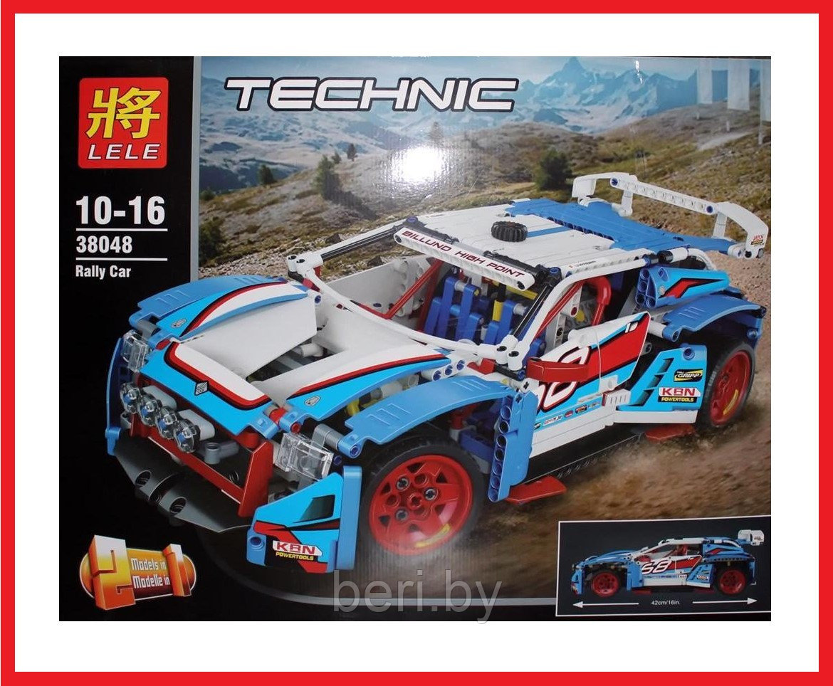 38048 Конструктор Lele "Гоночный автомобиль" 1029 деталей, Technic 2 в 1, Аналог Lego Technic 42077