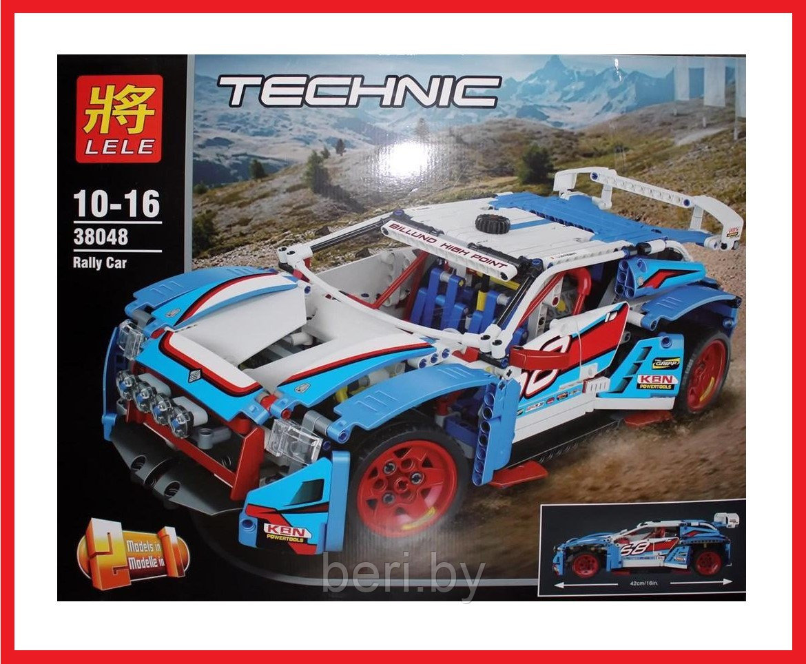 38048 Конструктор Lele "Гоночный автомобиль" 1029 деталей, Technic 2 в 1, Аналог Lego Technic 42077 - фото 1 - id-p109136685